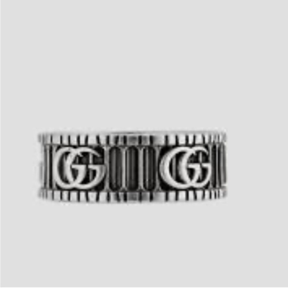 🌟GUCCI RING WITH DOUBLE G IN SILVER - Picture 5 of 9